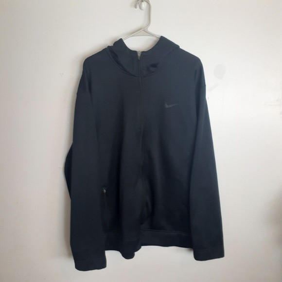 Nike Other - Nike Full Zip Hoodie Men XXL Black Fleece Lined Sweatshirt Vintage SOLD ON MERCA